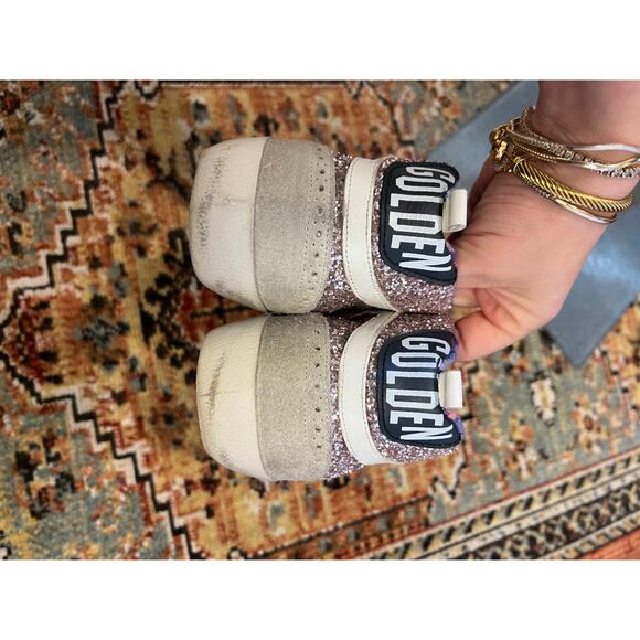 Golden Goose Mid Star Glitter Sneakers Pink Blue Size 39 US 9 - Picture 6 of 9